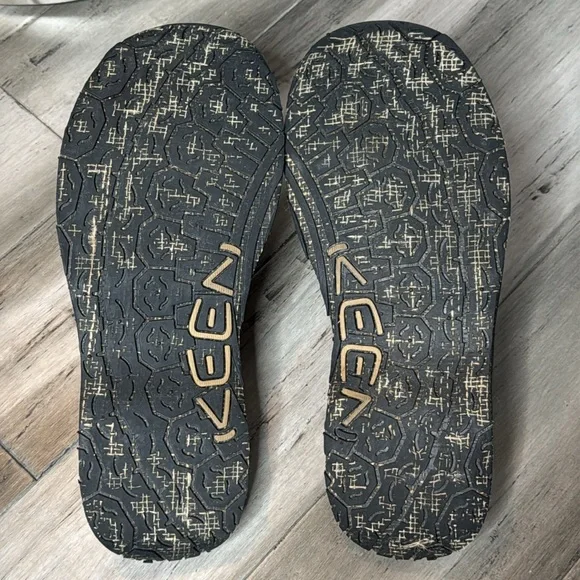 KEEN MENS SAN JUAN TAN WOVEN LEATHER SLIP ON SANDAL SHOES - Picture 10 of 12